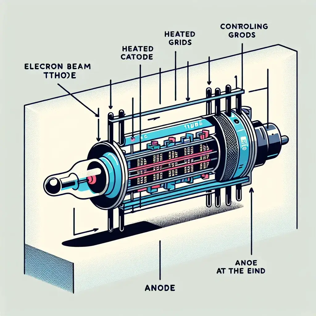 What is the role of the anode in a CRT?