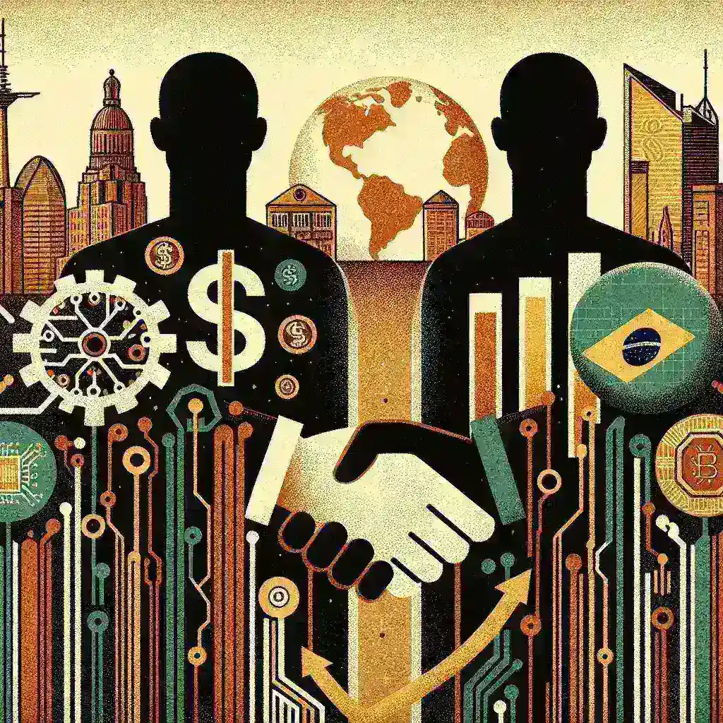 "Banner destacando a parceria estratégica entre TOTVS e Itaú para impulsionar o ecossistema fintech brasileiro, com gráficos de crescimento financeiro e ícones de inovação digital"